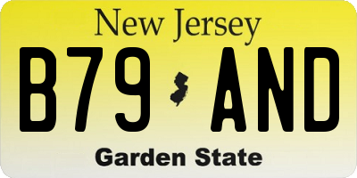 NJ license plate B79AND