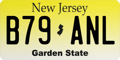 NJ license plate B79ANL