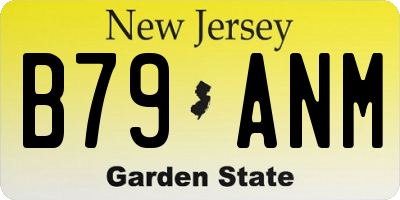 NJ license plate B79ANM