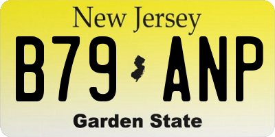 NJ license plate B79ANP