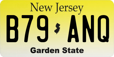 NJ license plate B79ANQ