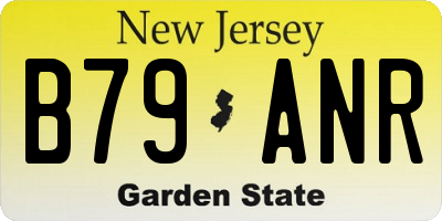 NJ license plate B79ANR