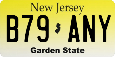 NJ license plate B79ANY