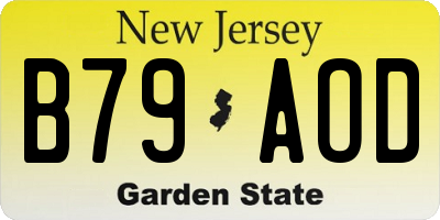NJ license plate B79AOD