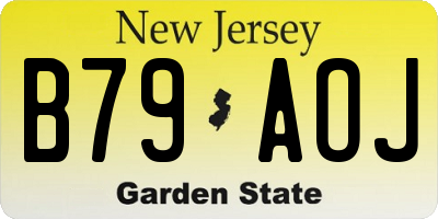NJ license plate B79AOJ