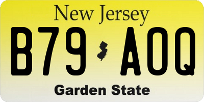 NJ license plate B79AOQ