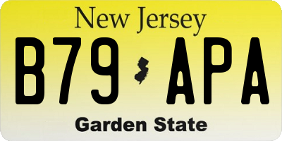 NJ license plate B79APA