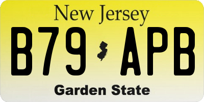 NJ license plate B79APB