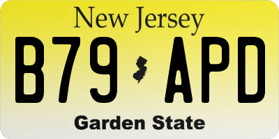 NJ license plate B79APD