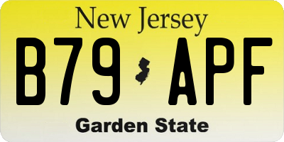 NJ license plate B79APF