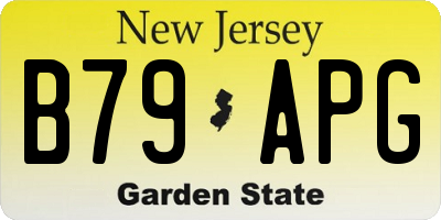 NJ license plate B79APG