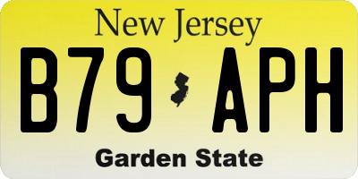 NJ license plate B79APH