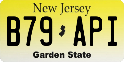 NJ license plate B79API