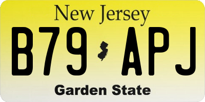NJ license plate B79APJ