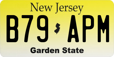 NJ license plate B79APM