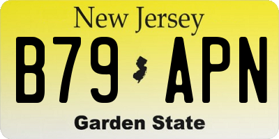 NJ license plate B79APN