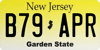 NJ license plate B79APR