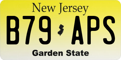 NJ license plate B79APS