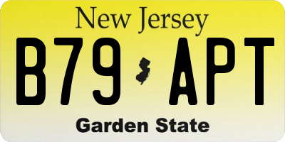 NJ license plate B79APT