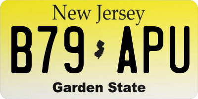 NJ license plate B79APU