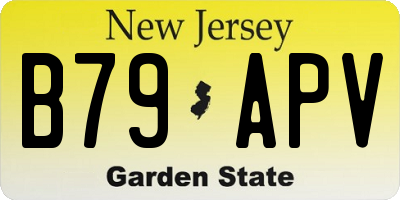 NJ license plate B79APV