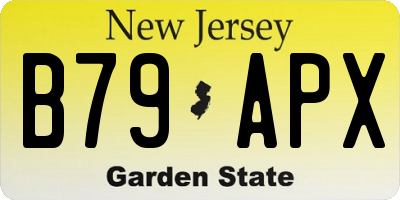 NJ license plate B79APX