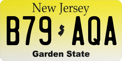 NJ license plate B79AQA