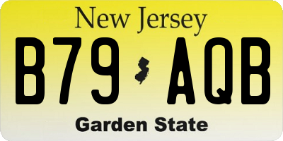 NJ license plate B79AQB