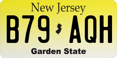 NJ license plate B79AQH