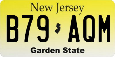 NJ license plate B79AQM