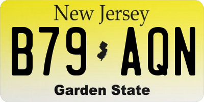 NJ license plate B79AQN