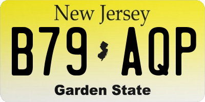 NJ license plate B79AQP