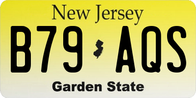 NJ license plate B79AQS