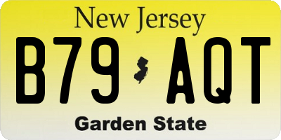 NJ license plate B79AQT