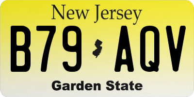 NJ license plate B79AQV