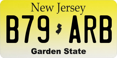 NJ license plate B79ARB