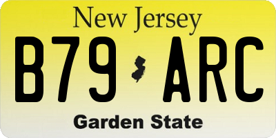 NJ license plate B79ARC