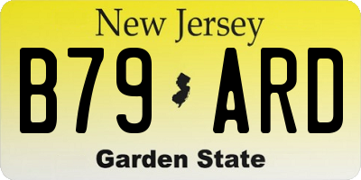 NJ license plate B79ARD