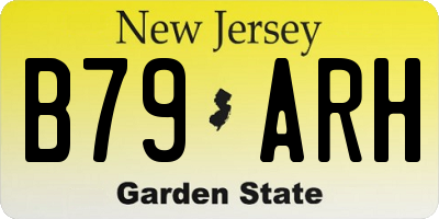 NJ license plate B79ARH