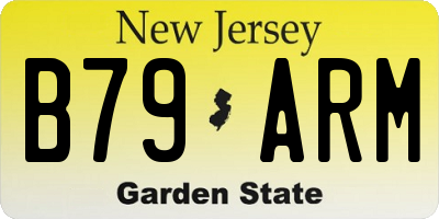 NJ license plate B79ARM