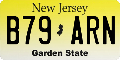 NJ license plate B79ARN