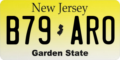 NJ license plate B79ARO