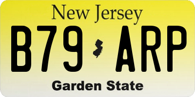 NJ license plate B79ARP