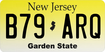 NJ license plate B79ARQ