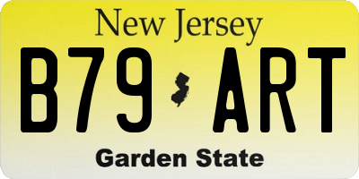NJ license plate B79ART