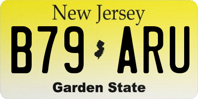 NJ license plate B79ARU
