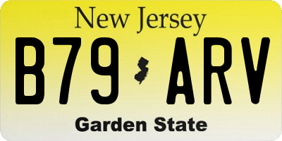 NJ license plate B79ARV