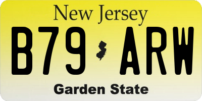 NJ license plate B79ARW