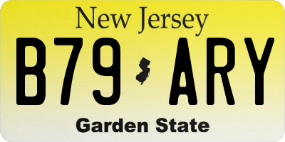 NJ license plate B79ARY