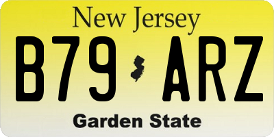 NJ license plate B79ARZ